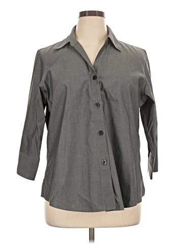 Foxcroft 3/4 Sleeve Button-Down Shirt (view 1)