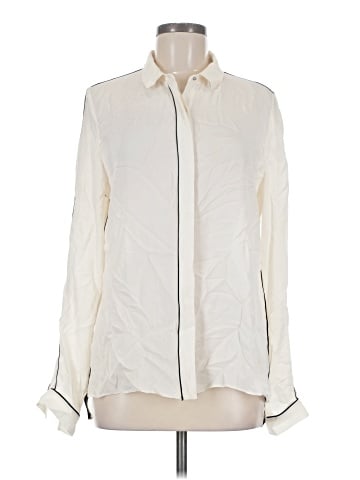 Elie Tahari Long Sleeve Silk Top (view 1)