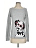 Talbots Graphic White Silver Pullover Sweater Size S - photo 1