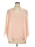 Jennifer Lopez 100% Polyester Pink 3/4 Sleeve Blouse Size XL - photo 1