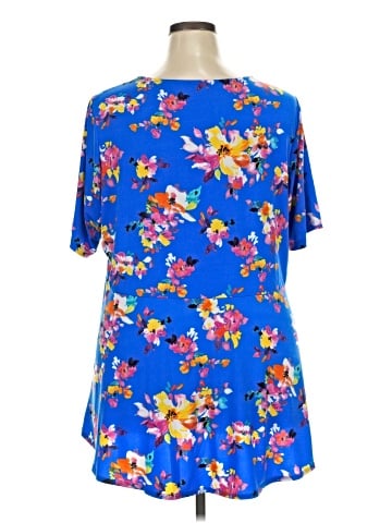 Susan Graver Short Sleeve Blouse (view 2)