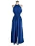 Halston Solid Blue Jumpsuit Size 2 - photo 1