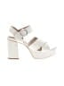 Journee Collection White Sandals Size 8 - photo 1