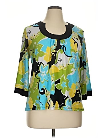 Brittany Black 3/4 Sleeve Blouse (view 1)