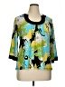 Brittany Black Green 3/4 Sleeve Blouse Size 1X - photo 1