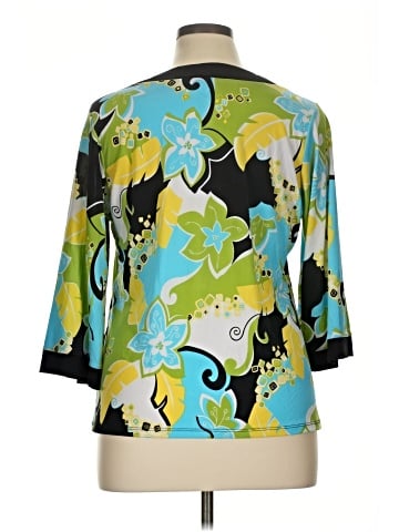 Brittany Black 3/4 Sleeve Blouse (view 2)
