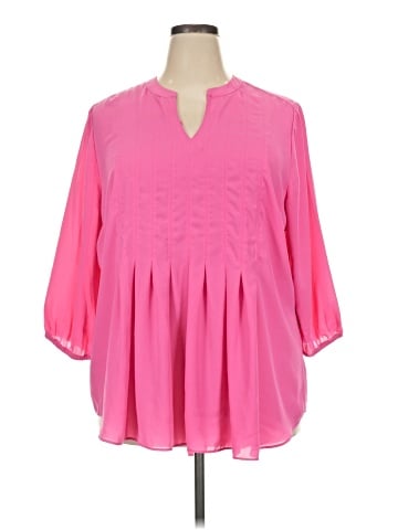 Melissa McCarthy Seven7 3/4 Sleeve Blouse (view 1)