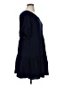 Perceptions 100% Cotton Solid Blue Casual Dress Size 1X - photo 4
