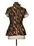 Allison Taylor 100% Polyester Animal Print Brown Short Sleeve Blouse Size 1X - photo 2