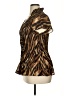Allison Taylor 100% Polyester Animal Print Brown Short Sleeve Blouse Size 1X - photo 5