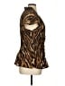 Allison Taylor 100% Polyester Animal Print Brown Short Sleeve Blouse Size 1X - photo 4
