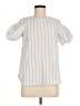 Madisonne 100% Polyester Ivory Short Sleeve Blouse Size M - photo 1