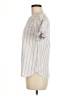 Madisonne 100% Polyester Ivory Short Sleeve Blouse Size M - photo 5