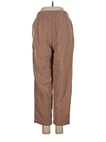 Madewell Cotton-Linen Pull-On High-Rise Tapered Pants: Button-Front Edition (view 2)