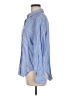 Zara Stripes Blue Long Sleeve Button-Down Shirt Size M - photo 5