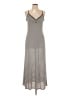 MSK Stripes Gray Casual Dress Size L - photo 1