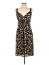 En Focus Studio Animal Print Brown Cocktail Dress Size 12 - photo 1