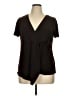 I.N. Studio Solid Brown Short Sleeve Blouse Size 1X - photo 1