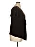 I.N. Studio Solid Brown Short Sleeve Blouse Size 1X - photo 4
