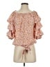 CeCe 100% Polyester Orange 3/4 Sleeve Blouse Size S - photo 1