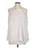CAbi 100% Polyester Ivory Sleeveless Blouse Size L - photo 1