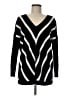 Venus Chevron-herringbone Black Pullover Sweater Size M - photo 1