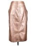 Venus 100% Polyester Metallic Tan Faux Leather Skirt Size 10 - photo 2