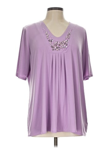 Susan Graver Short Sleeve Blouse (view 1)
