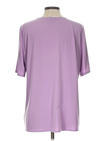 Susan Graver Short Sleeve Blouse (view 2)