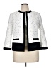 Kasper 100% Polyester Print White Jacket Size 14 - photo 1