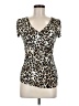 Eye Candy Brown Short Sleeve Top Size M - photo 1