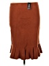 Express Solid Brown Casual Skirt Size L - photo 2