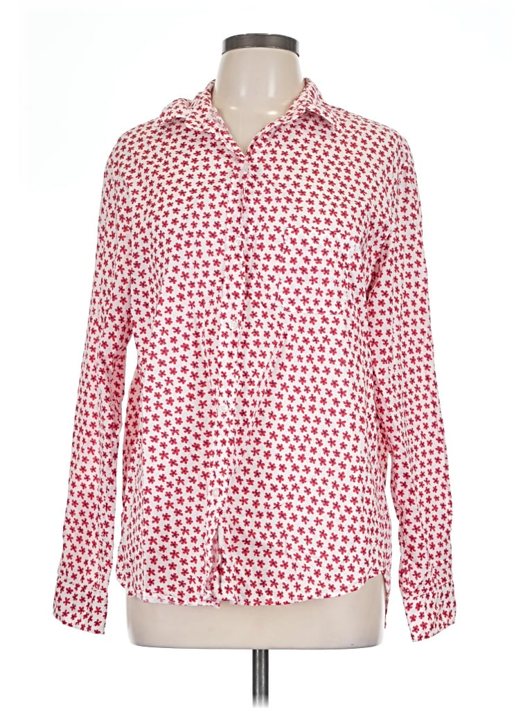 Pre-owned Grayson Long Sleeve Button Down Shirt In Red