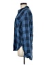 Billy T 100% Lyocell Checkered-gingham Blue Long Sleeve Button-Down Shirt Size M - photo 5