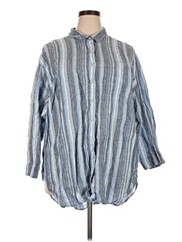 Lands' End 3/4 Sleeve Button-Down Shirt (view 1)