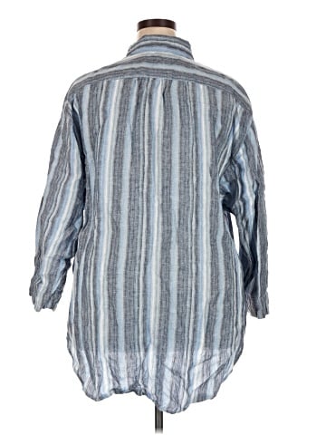 Lands' End 3/4 Sleeve Button-Down Shirt (view 2)
