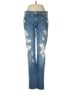 7 For All Mankind Hearts Blue Jeans Size 28 waist - photo 1