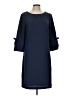 Chadwicks 100% Polyester Solid Blue Casual Dress Size 10 - photo 1