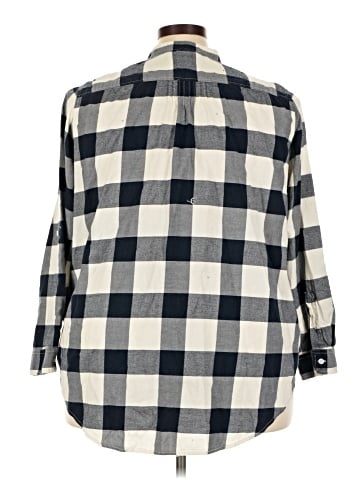 Lands' End 3/4 Sleeve Button-Down Shirt (view 2)