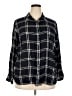 Talbots Plaid Black Long Sleeve Button-Down Shirt Size 2X - photo 1