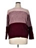 Kim Rogers 100% Cotton Color Block Burgundy Pullover Sweater Size 1X - photo 1