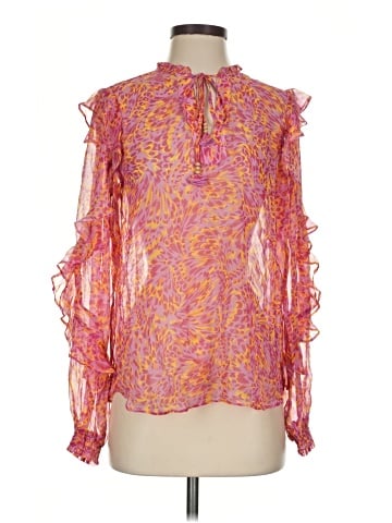 Hale Bob Long Sleeve Silk Top (view 1)