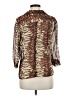 Joanna 100% Polyester Animal Print Brown 3/4 Sleeve Blouse Size M - photo 2