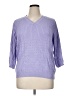 Kim Rogers 100% Cotton Purple Pullover Sweater Size 1X - photo 1