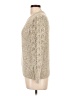 Veronica Beard 100% Cotton Metallic Tan Pullover Sweater Size L - photo 5