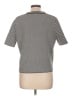 Adrianna Papell Checkered-gingham White Gray Short Sleeve Top Size L - photo 2