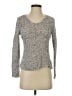 Eileen Fisher 100% Cotton Metallic Gray Silver Pullover Sweater Size S (petite) - photo 1