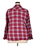 Talbots 100% Cotton Plaid Red Long Sleeve Button-Down Shirt Size 2X - photo 2