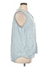 Chico's 100% Lyocell Blue Sleeveless Button-Down Shirt Size XL - photo 4
