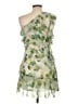 Elliatt 100% Polyester Floral White Green Cocktail Dress Size L - photo 2